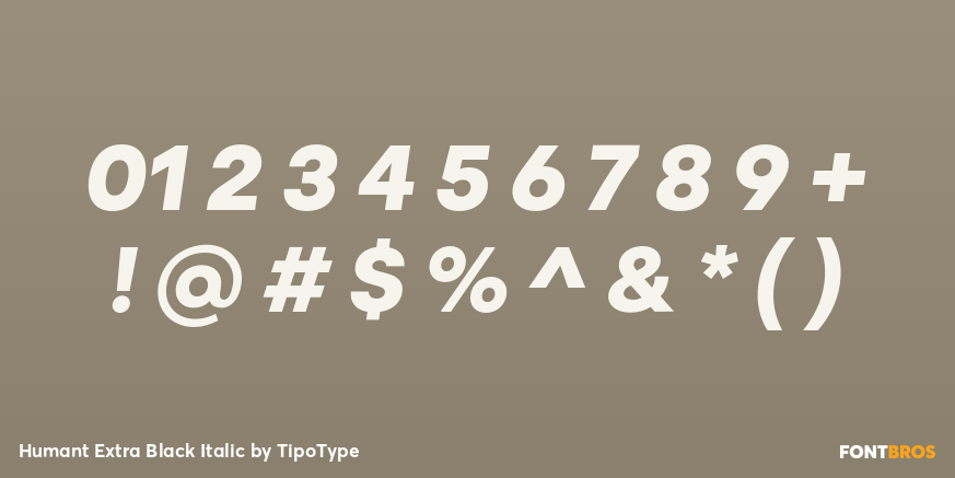 Humant Extra Black Italic Font Poster #1