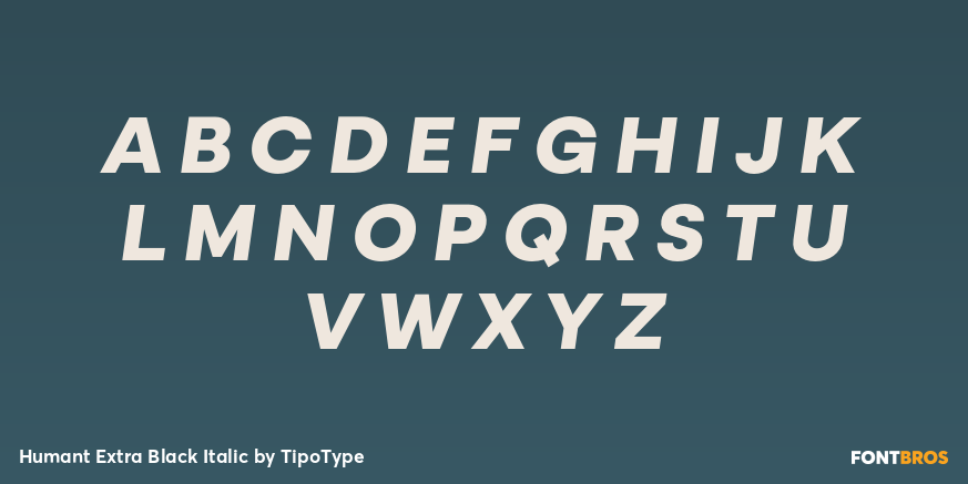 Humant Extra Black Italic Font Poster #1
