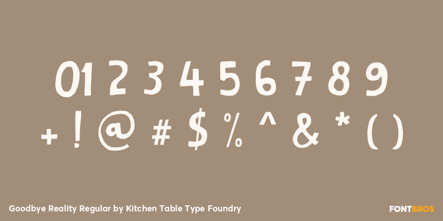 Goodbye Reality Regular Font Poster #4