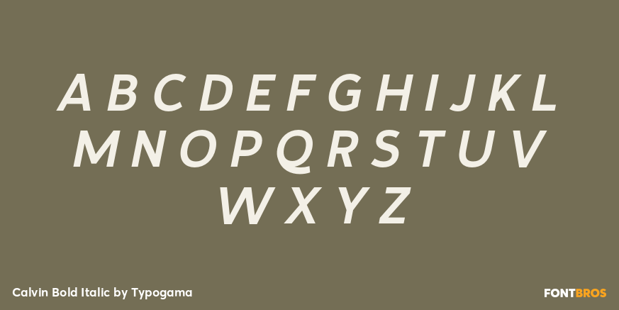 Calvin Bold Italic Font Poster #2