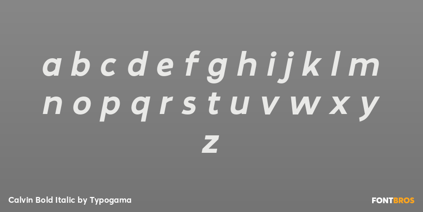 Calvin Bold Italic Font Poster #3
