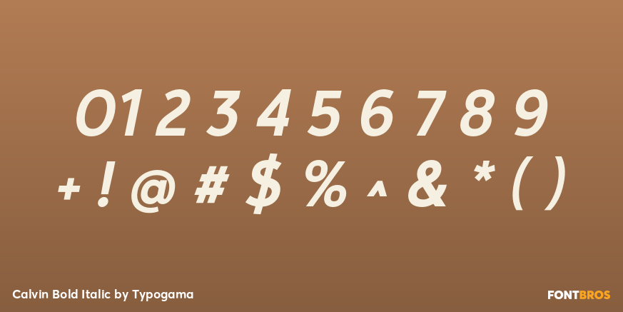 Calvin Bold Italic Font Poster #4