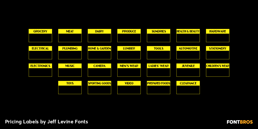 Pricing Labels Font Poster #2