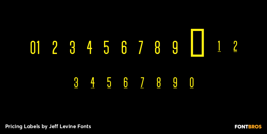 Pricing Labels Font Poster #4