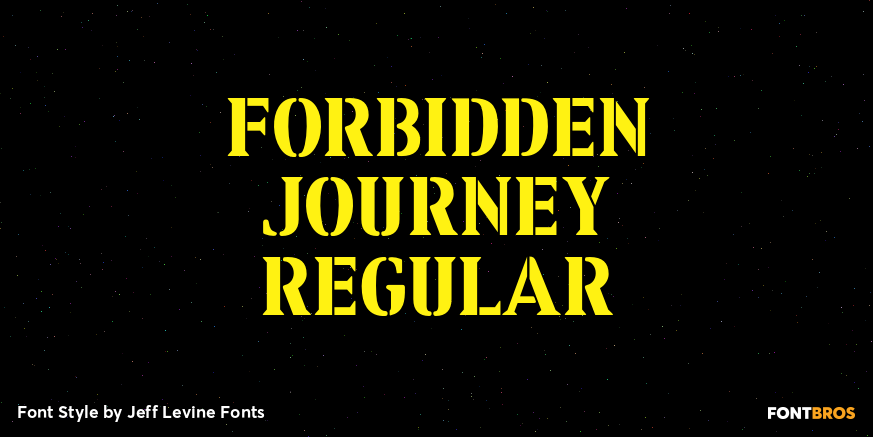 Forbidden Journey Regular Font Poster #1