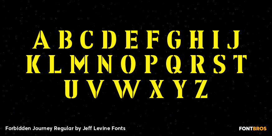 Forbidden Journey Regular Font Poster #2