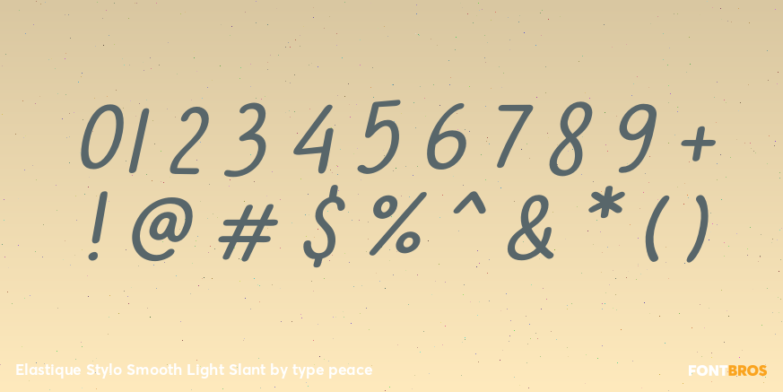 Elastique Stylo Smooth Light Slant Font Poster #1