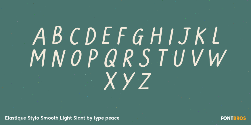 Elastique Stylo Smooth Light Slant Font Poster #2