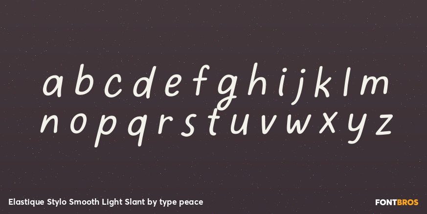 Elastique Stylo Smooth Light Slant Font Poster #3