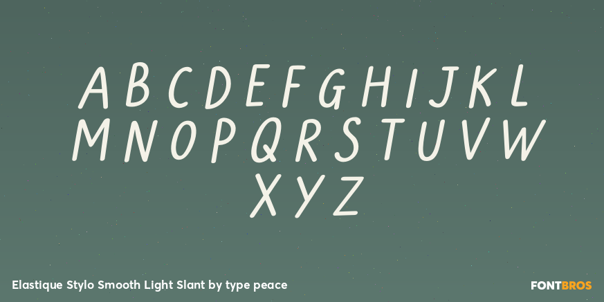 Elastique Stylo Smooth Light Slant Font Poster #1