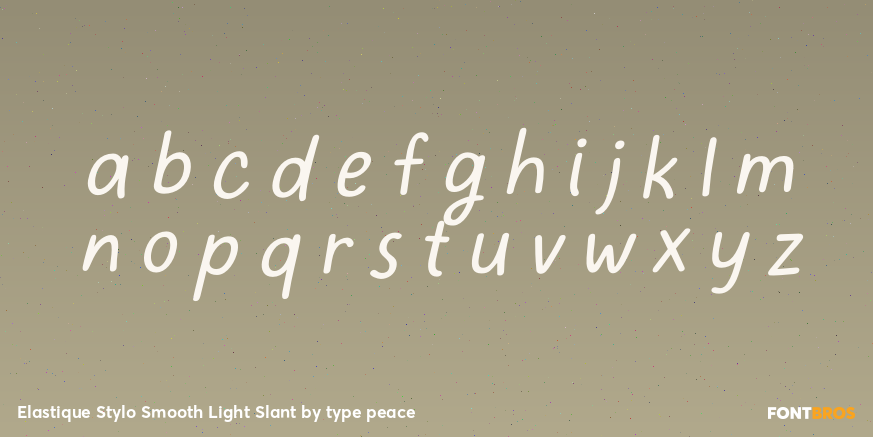 Elastique Stylo Smooth Light Slant Font Poster #1