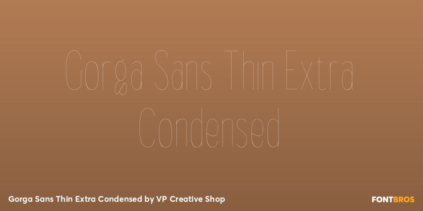 Gorga Sans Thin Extra Condensed Font Poster #1
