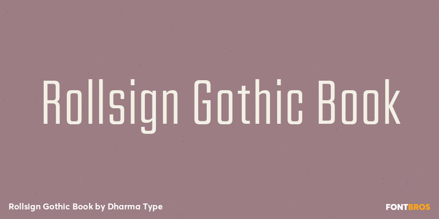 Rollsign Gothic Book Poster