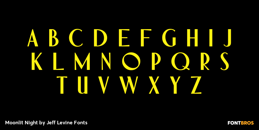 Moonlit Night Font Poster #1