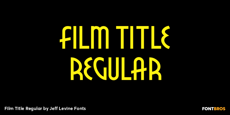 Film Title Regular Font Poster #1