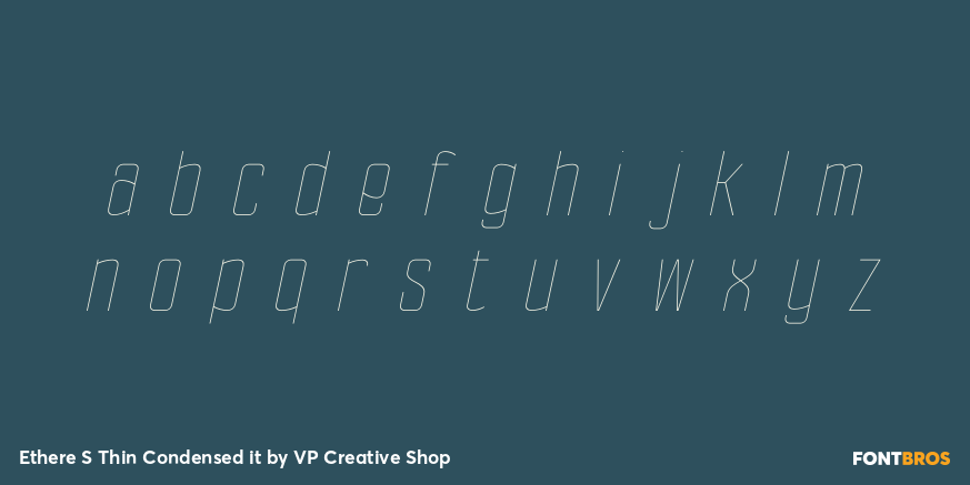 Ethere S Thin Condensed it Font Poster #3