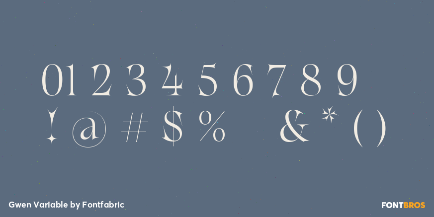 Gwen Variable Font Poster #4