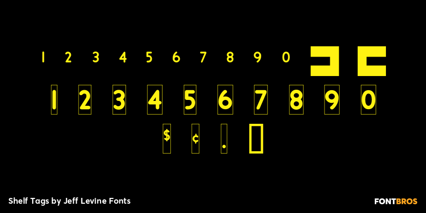 Shelf Tags Font Poster #2