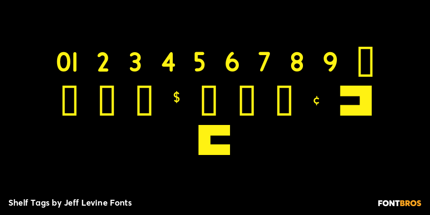 Shelf Tags Font Poster #4