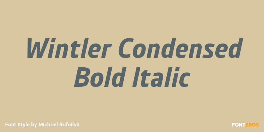 Wintler Condensed Bold Italic Poster