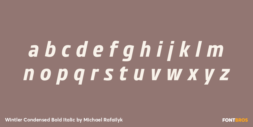 Wintler Condensed Bold Italic Font Poster #1