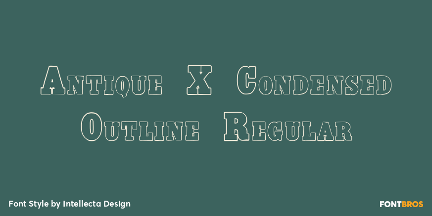 Antique X Condensed Outline Regular Poster