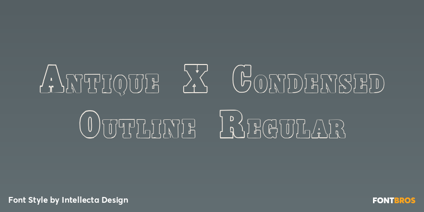 Antique X Condensed Outline Regular Poster