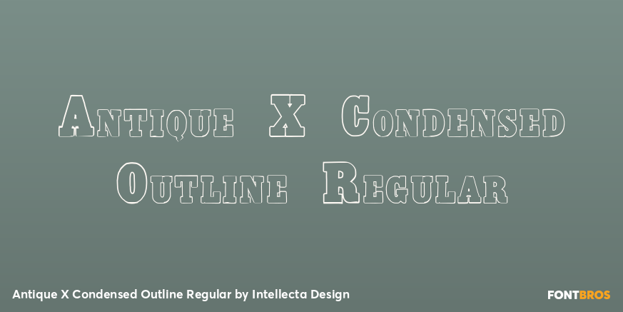 Antique X Condensed Outline Regular Poster