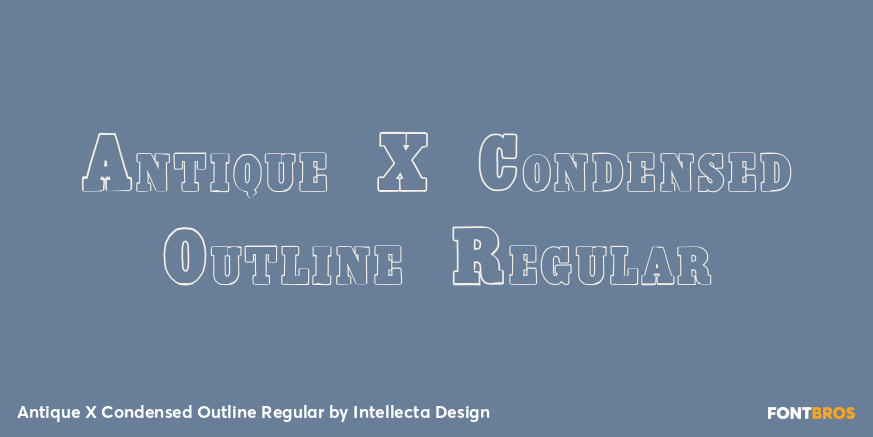 Antique X Condensed Outline Regular Poster