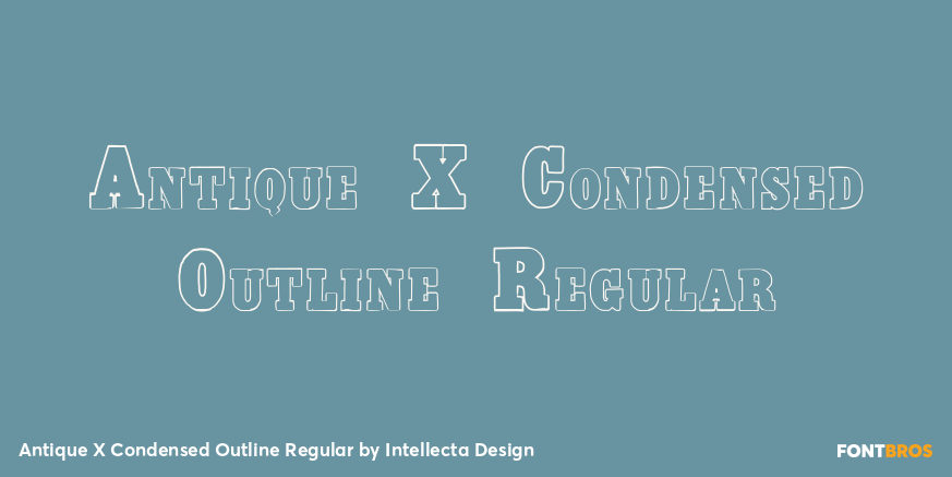 Antique X Condensed Outline Regular Poster
