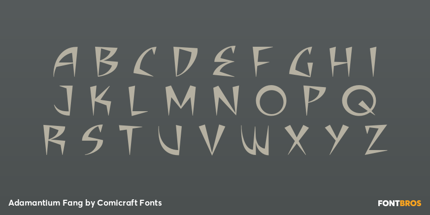 Adamantium Fang Font Poster #2