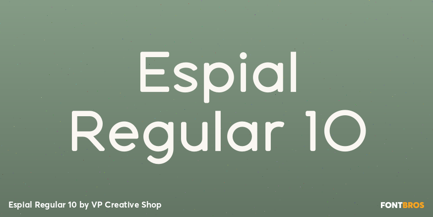 Espial Regular 10 Font Poster #1