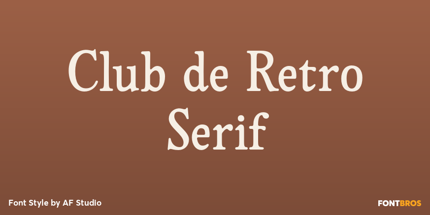 Club de Retro Serif Poster