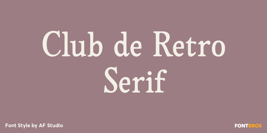 Club de Retro Serif Poster