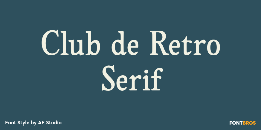 Club de Retro Serif Poster