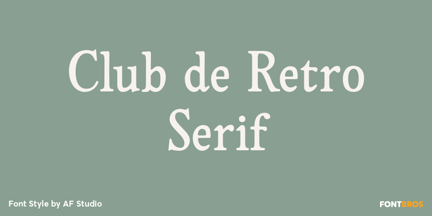Club de Retro Serif Poster