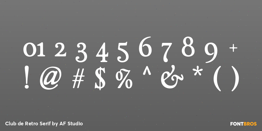 Club de Retro Serif Font Poster #4