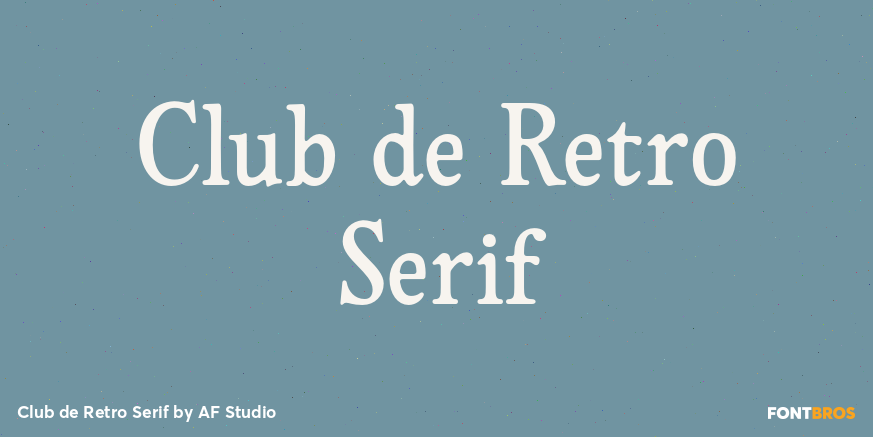 Club de Retro Serif Poster
