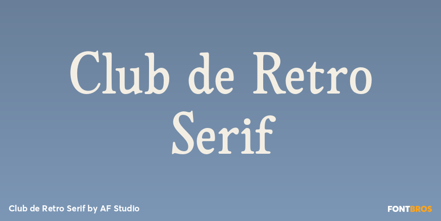 Club de Retro Serif Poster