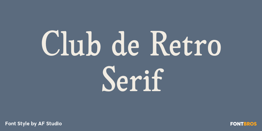 Club de Retro Serif Poster