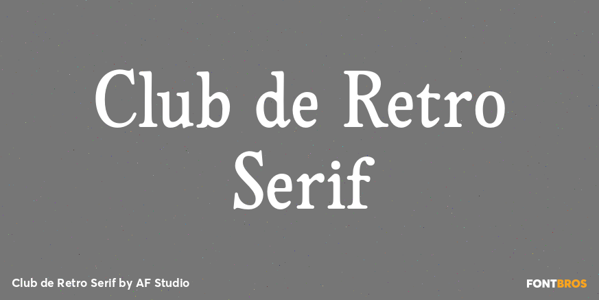 Club de Retro Serif Poster