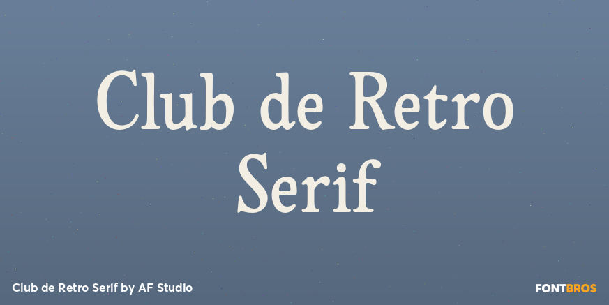 Club de Retro Serif Poster
