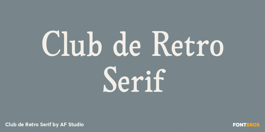 Club de Retro Serif Poster