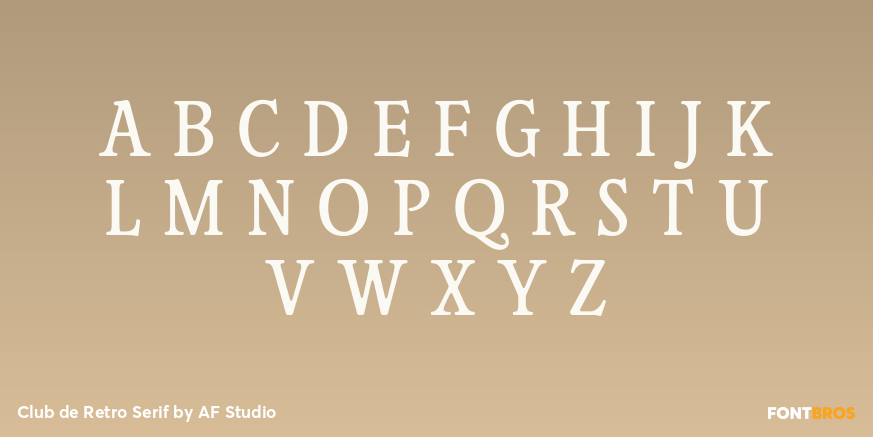 Club de Retro Serif Font Poster #2
