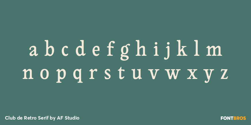 Club de Retro Serif Font Poster #3