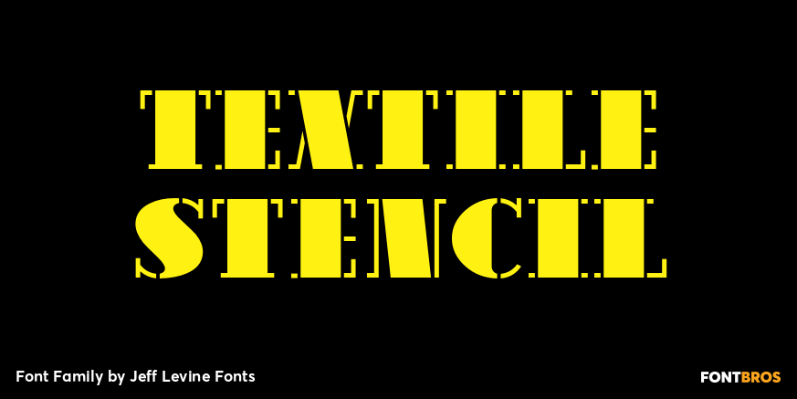 Textile Stencil Font Family Poster