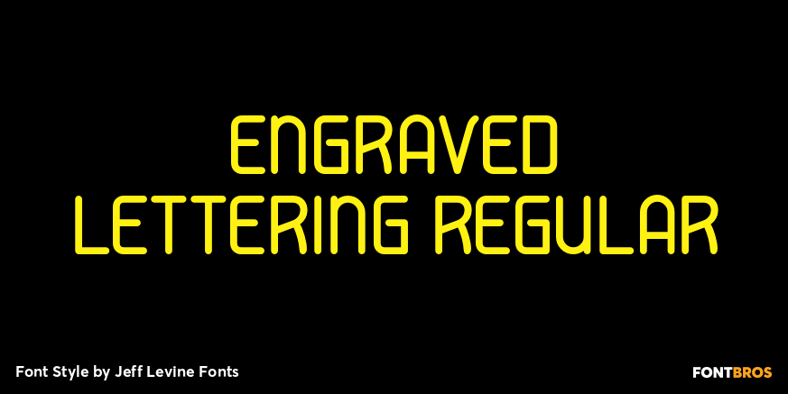 Engraved Lettering Regular Poster