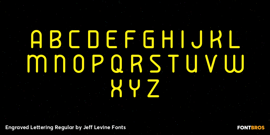 Engraved Lettering Regular Font Poster #3