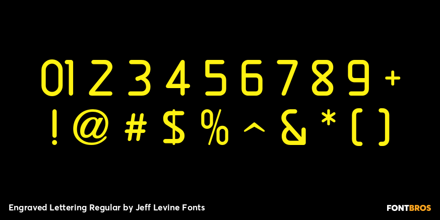 Engraved Lettering Regular Font Poster #4