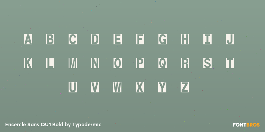 Encercle Sans QU1 Bold Font Poster #1